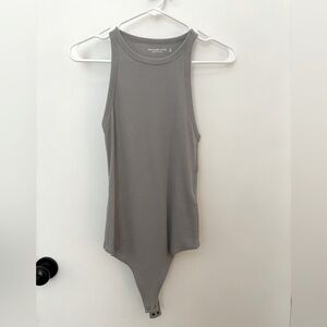A&F Grey Racerback Bodysuit